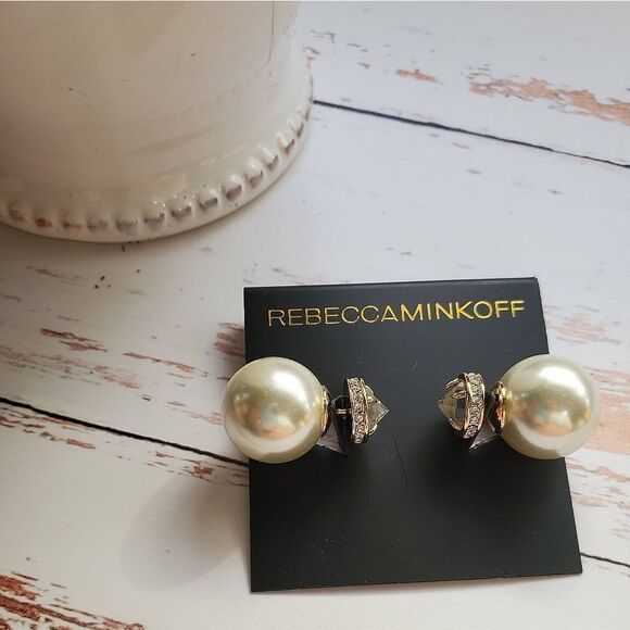 Rebecca Minkoff Pearl Back-Front Earrings - Picture 2 of 4